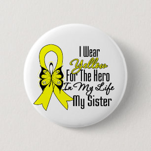Sarcoma Ribbon My Hero My Sister 6 Cm Round Badge