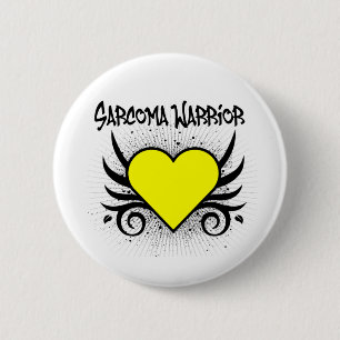 Sarcoma Warrior Heart 6 Cm Round Badge
