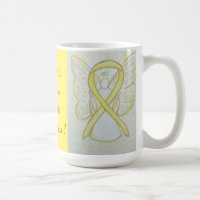 Sarcoma Yellow Awareness Ribbon Angel Custom Mug