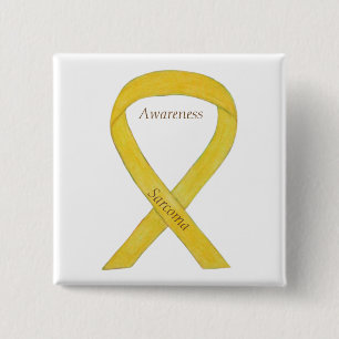 Sarcoma Yellow Awareness Ribbon Custom Pin