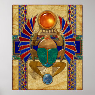 Sarcophagus 3D Egyptian Poster
