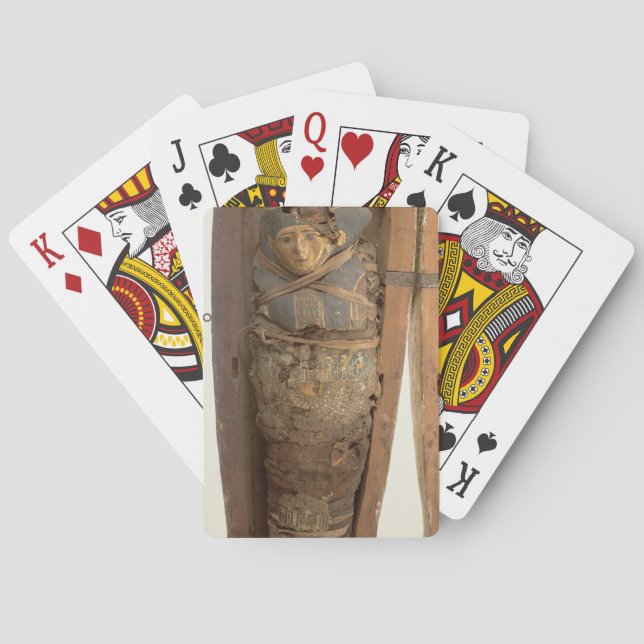 Sarcophagus and mummified body of Psametik I (664- Playing Cards (Back)