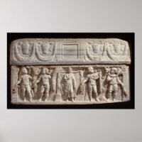 Sarcophagus depicting the deceased
