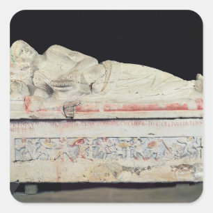 Sarcophagus, Etruscan Square Sticker