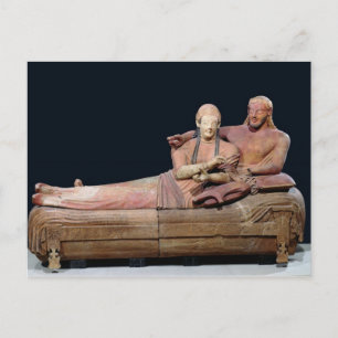 Sarcophagus of a married couple, 525-500 BC Postcard