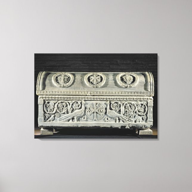 Sarcophagus of bishop Theodore Canvas Print (Front)