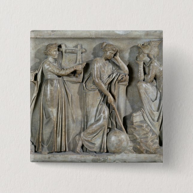 Sarcophagus of the Muses 15 Cm Square Badge (Front)