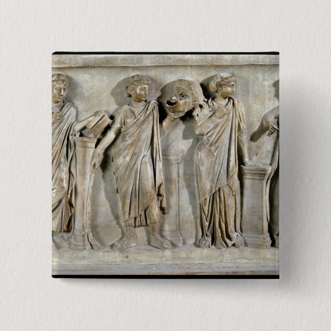 Sarcophagus of the Muses 15 Cm Square Badge (Front)