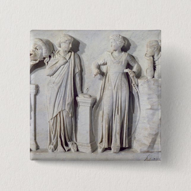 Sarcophagus of the Muses 2 15 Cm Square Badge (Front)