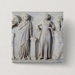 Sarcophagus of the Muses 2 15 Cm Square Badge