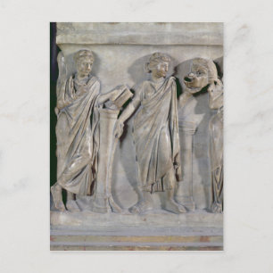Sarcophagus of the Muses, detail of Clio & Postcard
