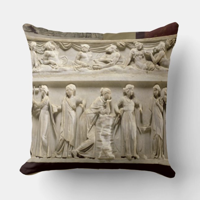 Sarcophagus of the Muses, Roman (marble) Cushion (Front)