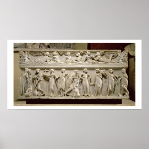 Sarcophagus of the Muses, Roman (marble) Poster