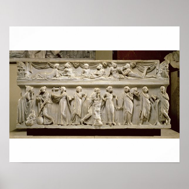 Sarcophagus of the Muses, Roman (marble) Poster (Front)