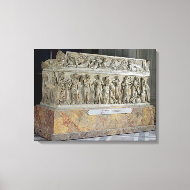 Sarcophagus with frieze of the Nine Muses Canvas Print (Front)