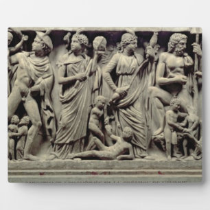 Sarcophagus with relief depicting Prometheus and t Plaque