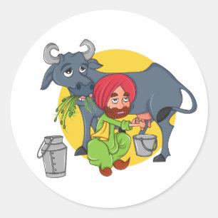 Sardar Ji Classic Round Sticker