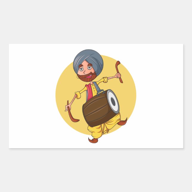 Sardar Ji Rectangular Sticker (Front)