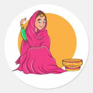 Sardarni Classic Round Sticker