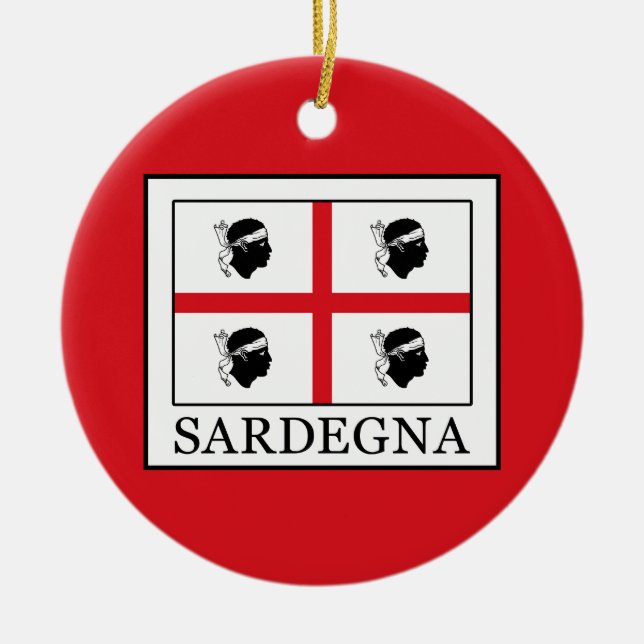 Sardegna Ceramic Tree Decoration (Front)
