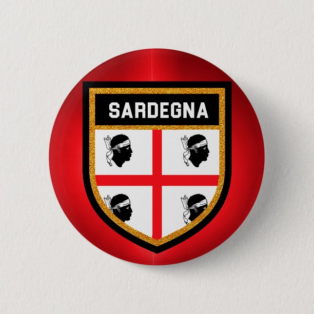 Sardegna Flag 6 Cm Round Badge (Front)