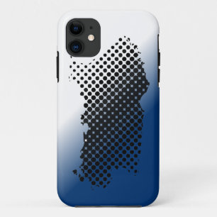 Sardegna, halftone map iPhone 11 case
