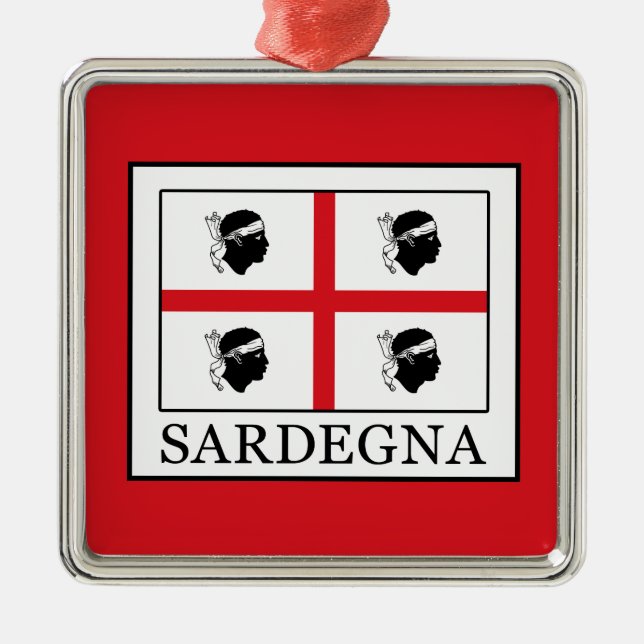 Sardegna Metal Tree Decoration (Front)