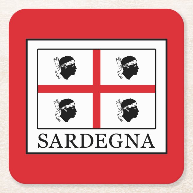 Sardegna Square Paper Coaster (Front)