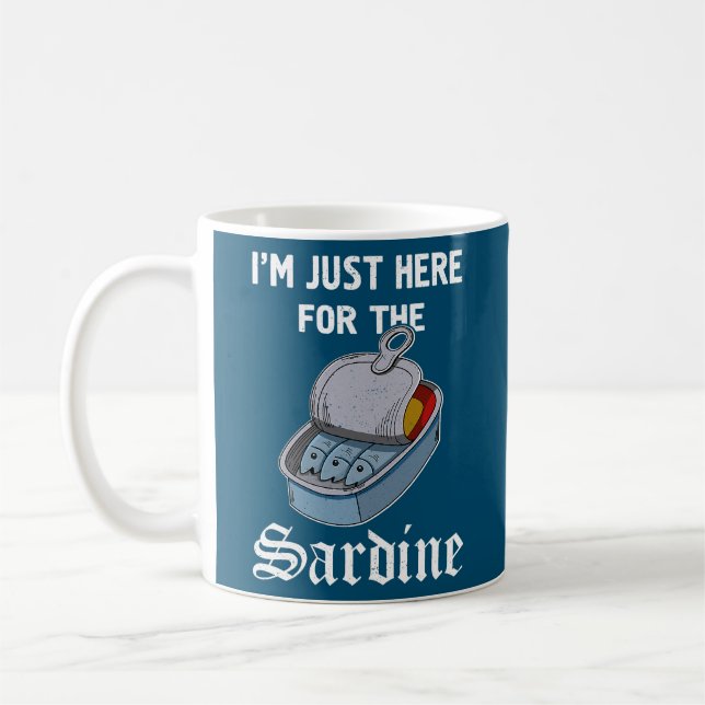 Sardine anchovies fish dishes canned fish cuisine coffee mug (Left)