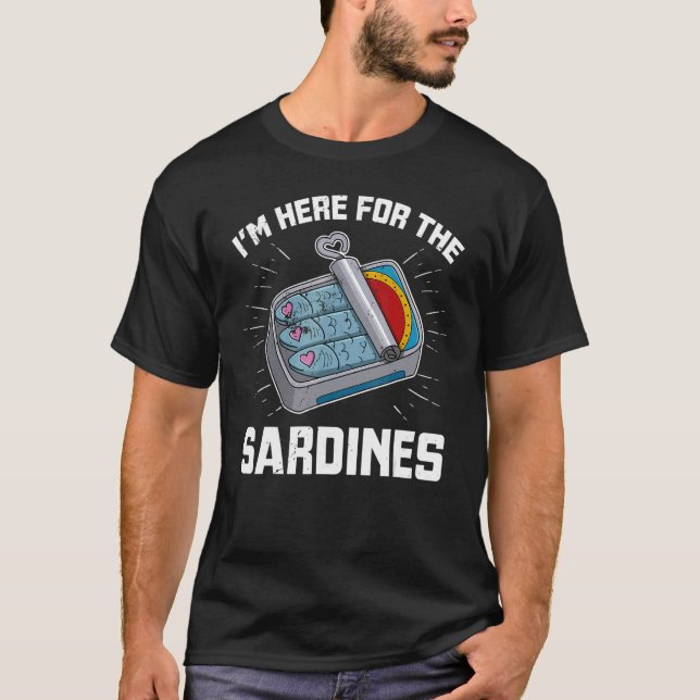 Sardine anchovies fish dishes canned fish cuisine  T-Shirt (Front)