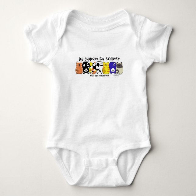 Sardine Cats Baby Bodysuit (Front)