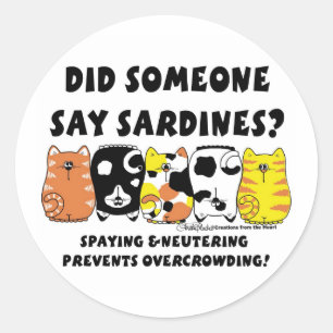 Sardine Cats Classic Round Sticker