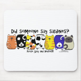 Sardine Cats Mouse Mat