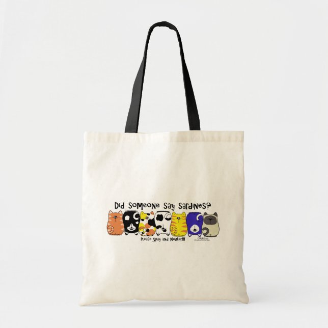 Sardine Cats Tote Bag (Front)