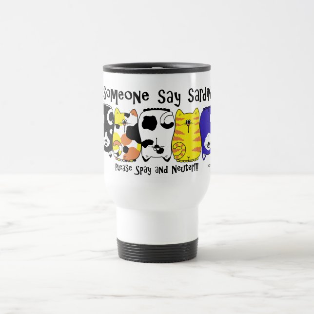 Sardine Cats Travel Mug (Center)