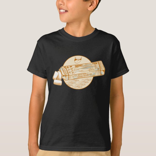 Sardine flavoured chewing gum funny fish T-Shirt (Front)