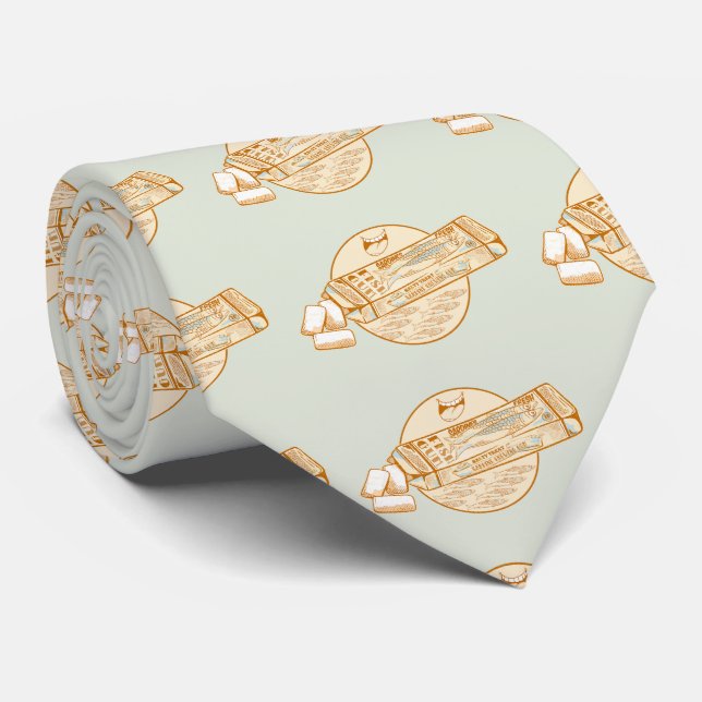 Sardine flavoured chewing gum funny fish tie (Rolled)