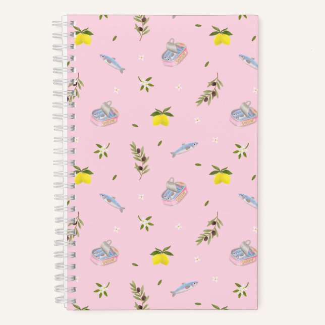 Sardine Lemon Pink Notebook (Front)