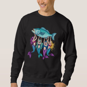 Sardine Mermaid Fish Amalfi Ocean Themed Design Ar Sweatshirt