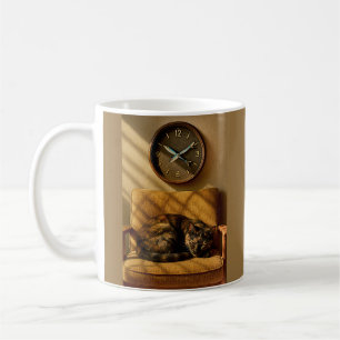 Sardine O’clock Dreamtime – Surreal Cat Art Coffee Mug