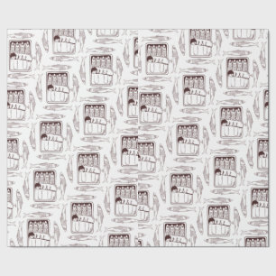 Sardine pattern wrapping paper