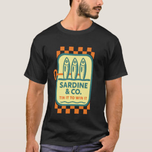 Sardine Retro Fish Tin It to Win It Vintage Medite T-Shirt