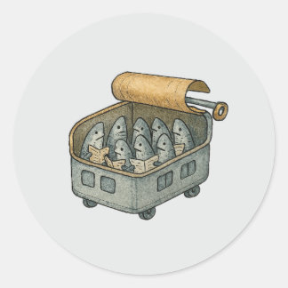 Sardine Subway Ride Classic Round Sticker
