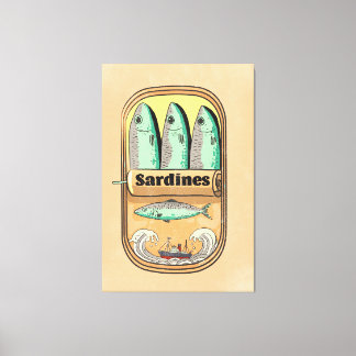 Sardine Tin Canvas Print