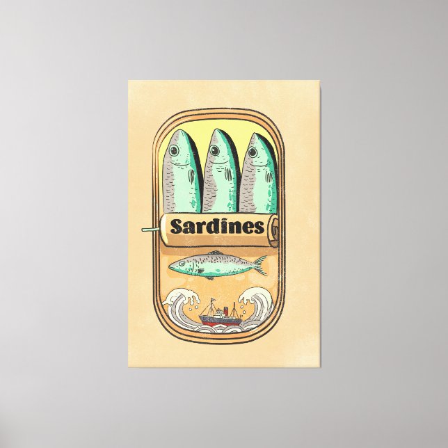 Sardine Tin Canvas Print (Front)