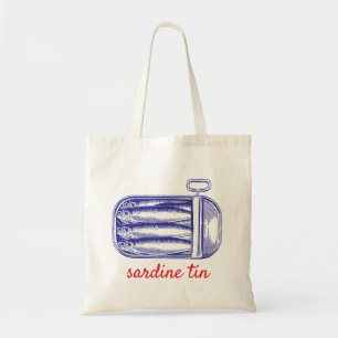 Sardine tin tote bag