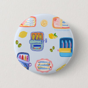 Sardines and Lemons 6 Cm Round Badge