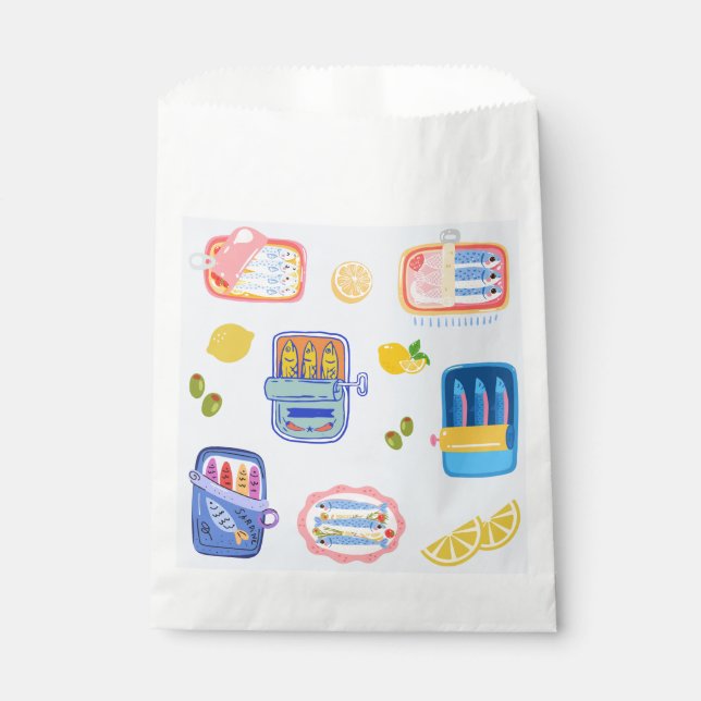 Sardines and Lemons Favour Bags (Front)