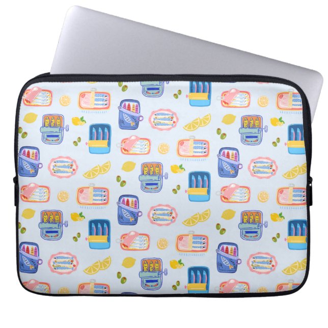 Sardines and Lemons Laptop Sleeve (Front)