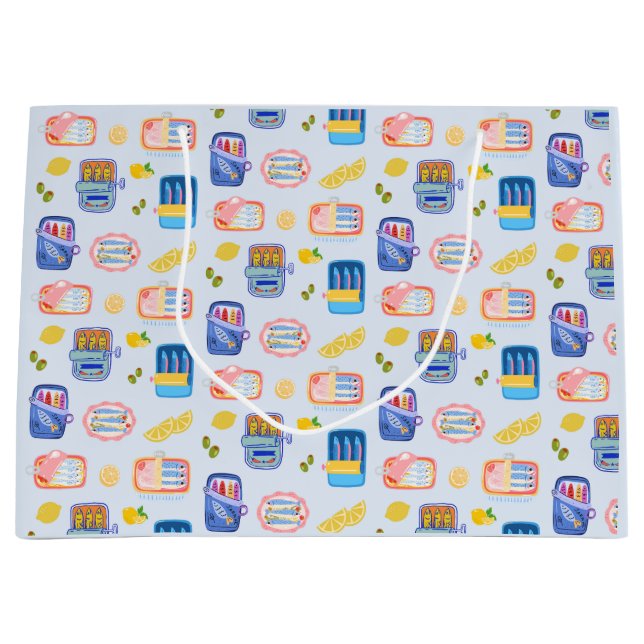 Sardines and Lemons Large Gift Bag (Front)